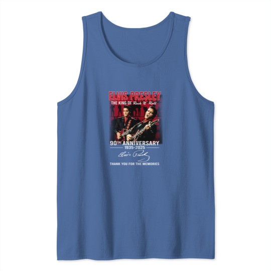 Discover Elvis Presley Tank Tops, Elvis 90th Anniversary Tank Tops, The King Of Rock Tank Tops