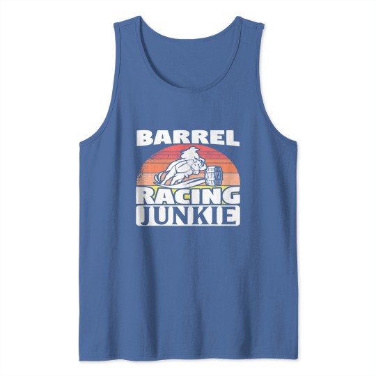 Discover Funny Horse Barrel Racer Racing Junkie Horse Riding Tank Tops
