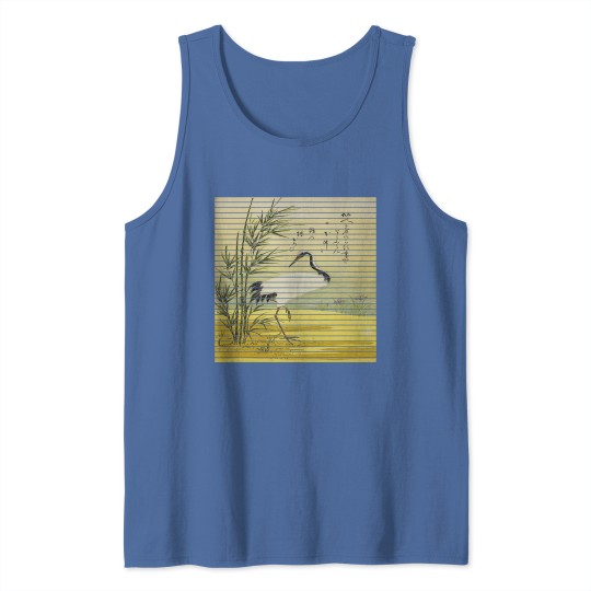 Discover Famous Vintage Art Crane Bamboo and Iris Special Design Tank Tops