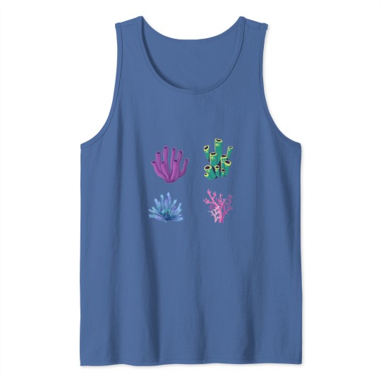 Discover Crustaceancore Coral Sticker Pack Tank Tops