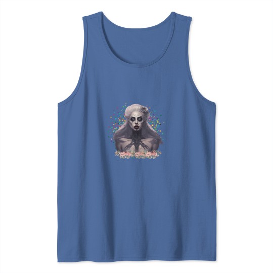 Discover Zombie Ld ga Flower Scene  Where Horror and Art Collide Tank Tops