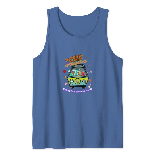 Discover Lab Week 2025 Tank Tops, "Mystery Machine of Diagnostics" Tank Tops