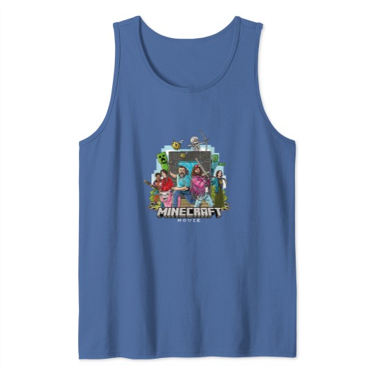Discover A Minecraft Movie Main Characters Group Tank Tops
