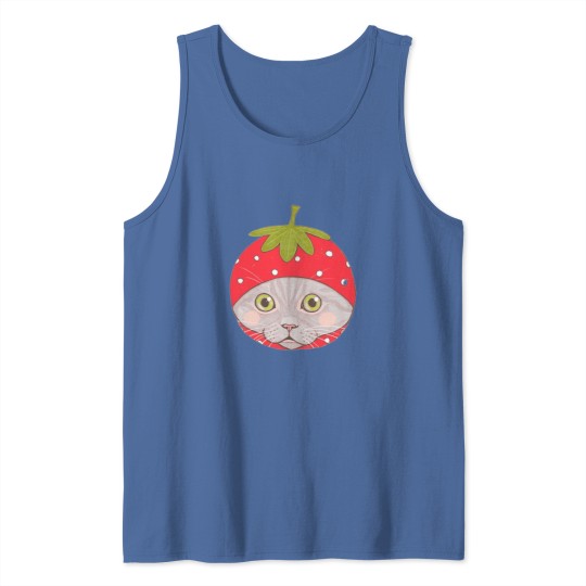 Discover Strawberry Cat Tank Tops