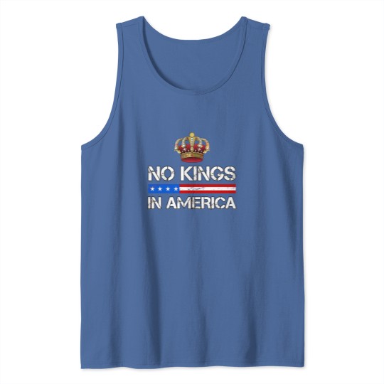 Discover No Kings In America Tank Tops, Protest Tank Tops, Political Tank Tops, Anti-Trump Tank Tops