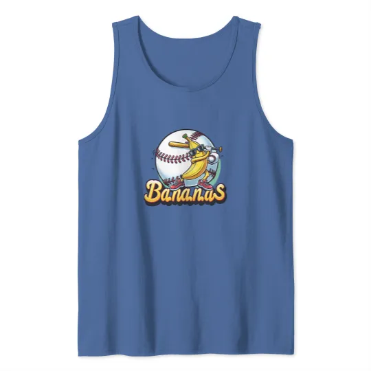 Discover Let's Go Bananas Baseball Tank Tops, Sports Team Mascot Tank Tops