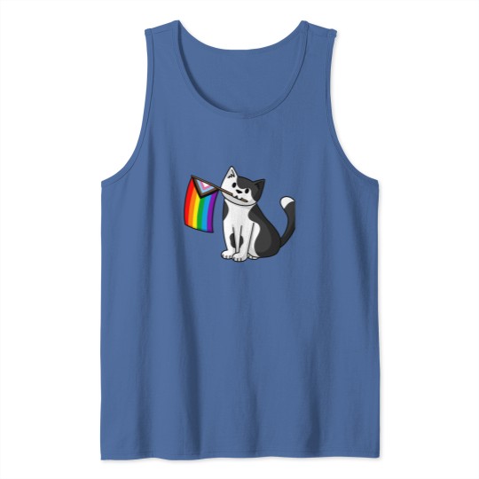 Discover Progress Pride  Pride Cat Tank Tops