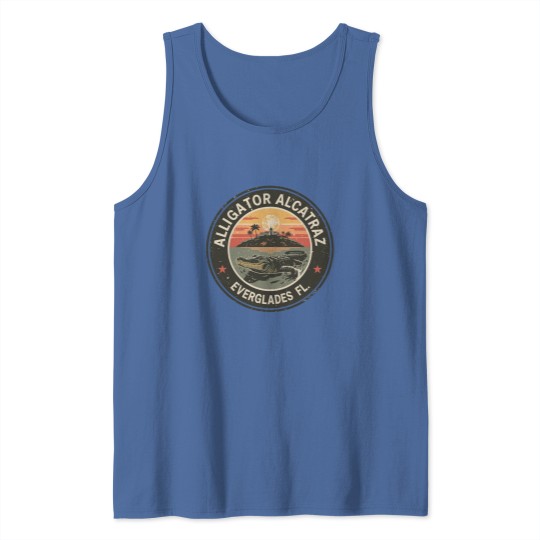 Discover Alligator Alcatraz Tank Tops, Everglades Florida Parody Tank Tops, Funny Vintage