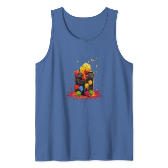 Discover Rainbow Abstraction melted rubix cube - Rainbow Abstraction Melted Rubix Cube - Tank Tops