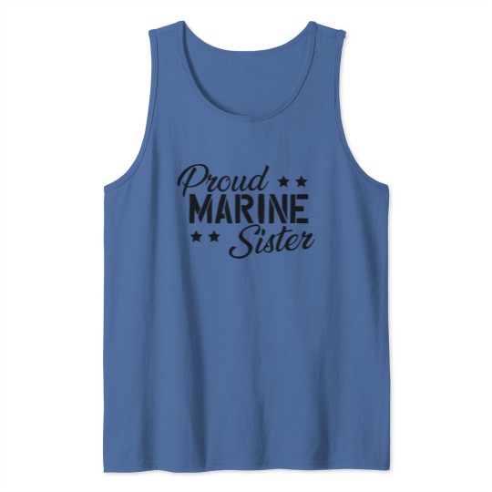Discover Proud marine sister Tank Tops