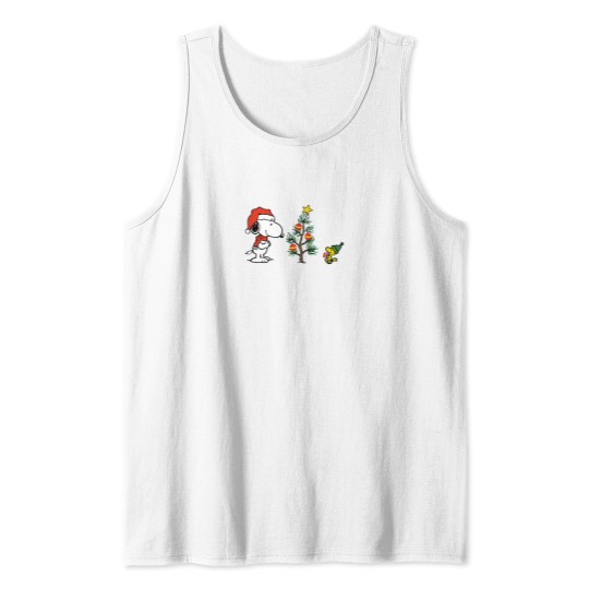 Discover Embroidered Snoopy Winter Dog Tank Tops