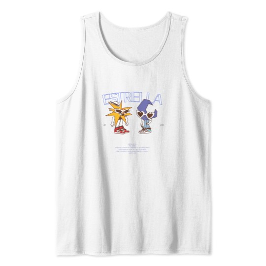 Discover MORA Merch Estrella Album Tracklist Back Design Tank Tops Mora Graphic Tank Tops