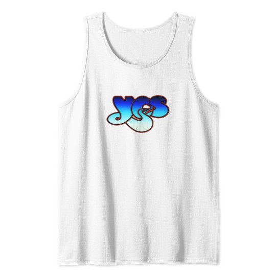 Discover Blue Yes Logo Tank Tops
