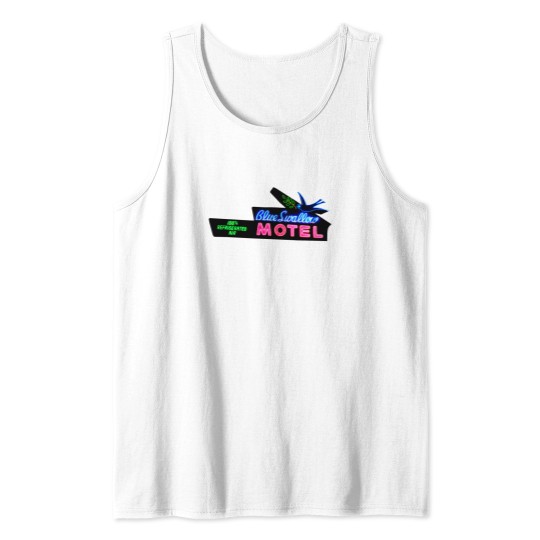 Discover Blue Swallow Motel Neon Sign Route 66 Tank Tops