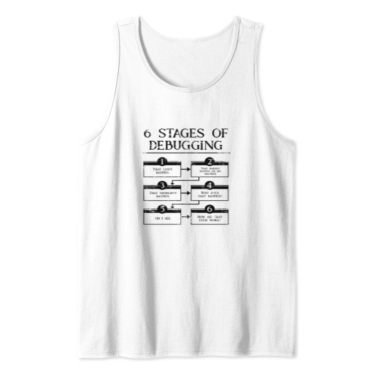 Discover 6 Stages Of Debugging Tank Tops