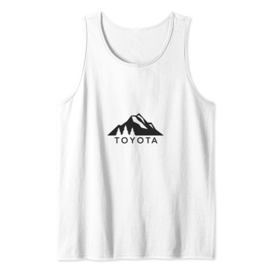 Discover toyotas mountains Logo Version 2 Black Tank Tops