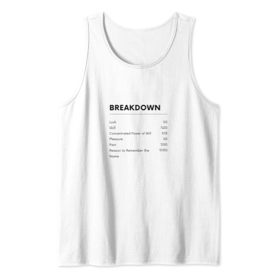 Discover Breakdown of reasons to Remember the Name Tank Tops