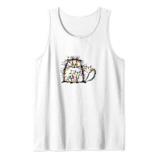 Discover Christmas Funny Cat Tank Tops, Funny Cat Tank Tops