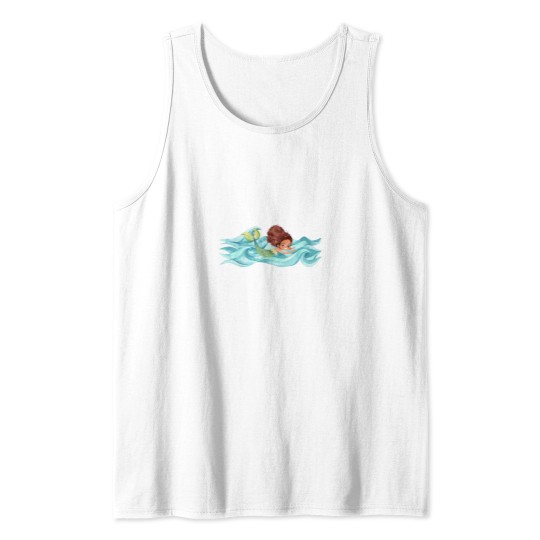Discover Cute Mermaid in the sea Tank Tops