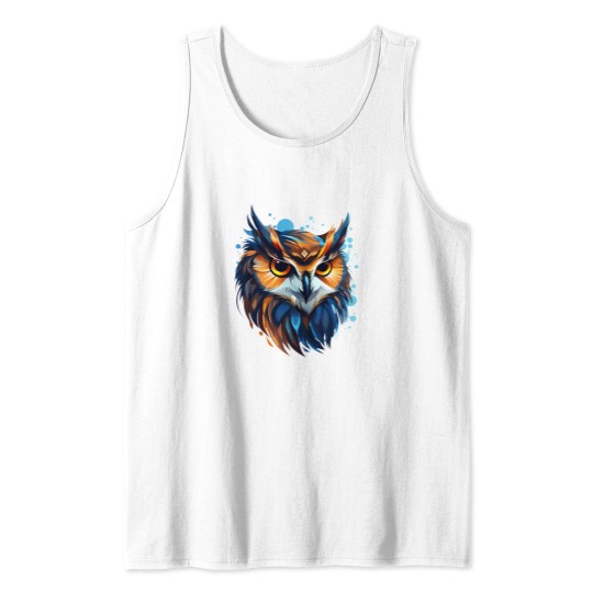 Discover Cartoon Style Owl EDC Owl Painting Drawing Logo  - wall arts - Art Prints and More Tank Tops