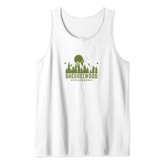 Discover Sherrelwood Colorado mountains Souvenir Tank Tops