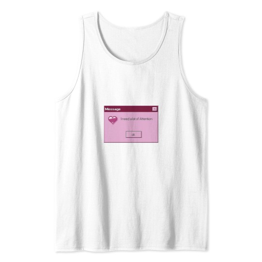 Discover I need Attention Premium Scoop Tank Tops