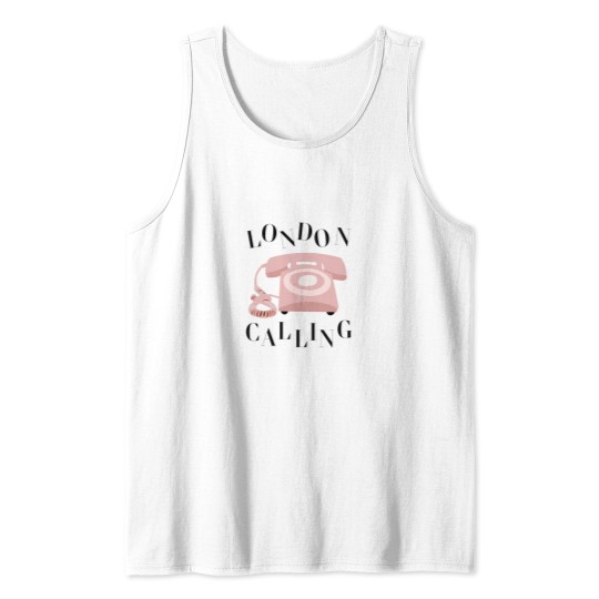 Discover London Calling Old Fashion Telephone Tank Tops