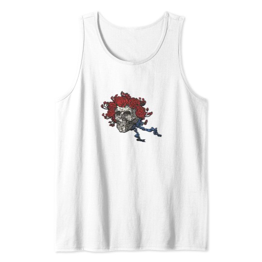Discover grateful face flower dead Tank Tops