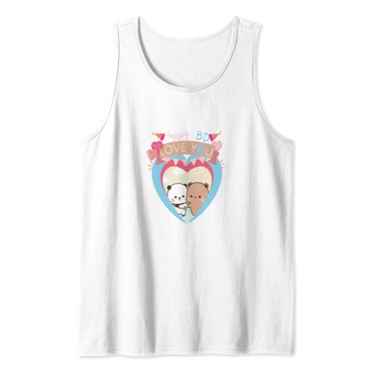 Discover BUBU DUDU PANDA BEAR loves HAPPY BIRTHDAY 2024 Tank Tops