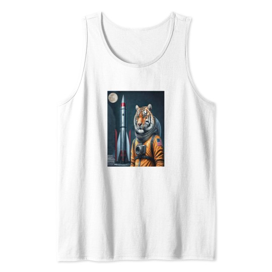 Discover An Americans  Tigers Astronautss with Full moons Tank Tops