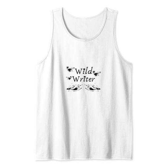 Discover Wild Writer - White Background Tank Tops