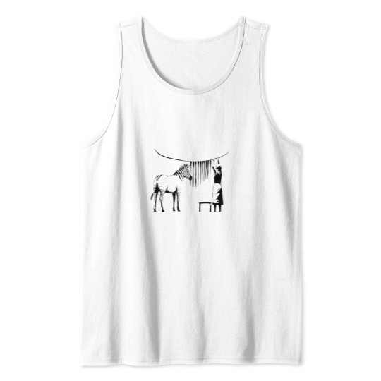 Discover Banksy girls with zebra Tank Tops