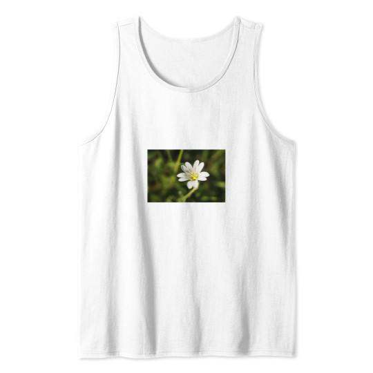 Discover White Flower - European chickweed Premium Scoop Tank Tops