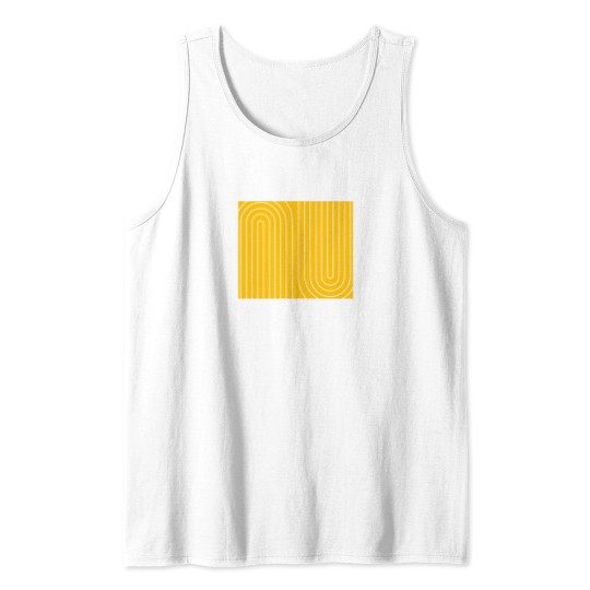 Discover Mid Centurys modern yellow arch Tank Tops