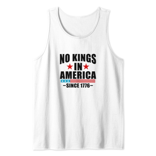 Discover No Kings in America Tank Tops Anti-Trump, Protest Tank Tops Democracy Tank Tops Protest Gift for Anti-MAGA Patriotic Tank Tops We The People No Kings In America