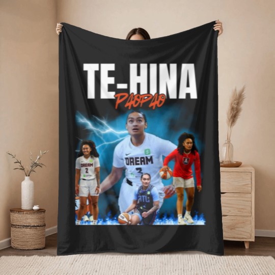 Discover Te-Hina Paopao Graphic Basketball Throw Blankets, Unisex Sports Throw Blankets