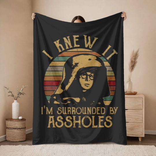 Discover Spaceballs Dark Helmet I Knew It Im Surrounded By Assholes Vintage Throw Blankets
