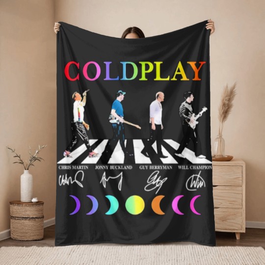 Discover Coldplay Band Throw Blankets Round