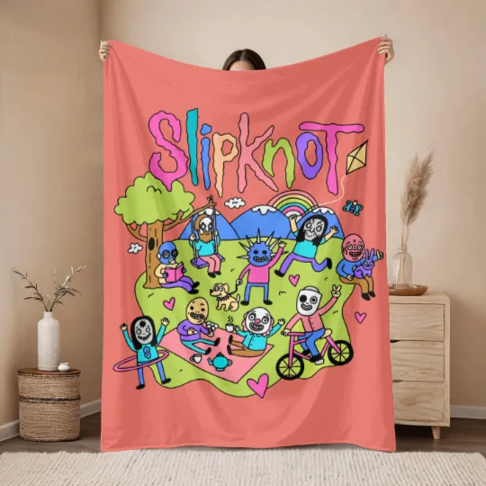 Discover SL.I.P.KN.OT Throw Blankets - All Hope Is Gone Throw Blankets - The End So Far Merch -  The Gray Chapter Throw Blankets