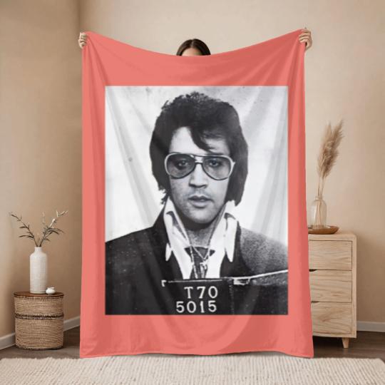 Discover Elvis Presley mugshot - Elvis Presley - Throw Blankets