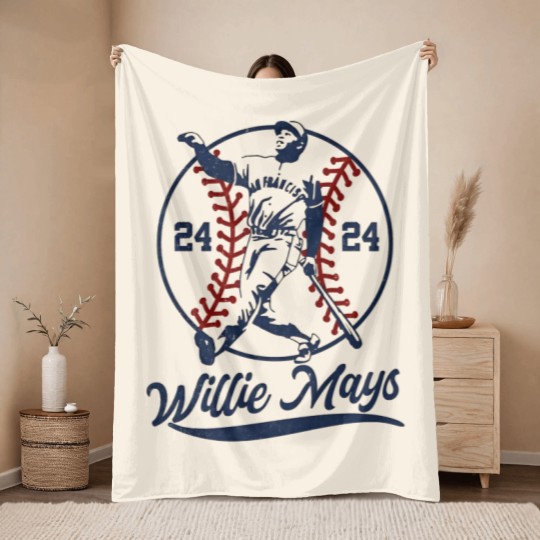Discover Willie Mays Throw Blankets, Vintage Aesthetic Art Willie Mays Throw Blankets