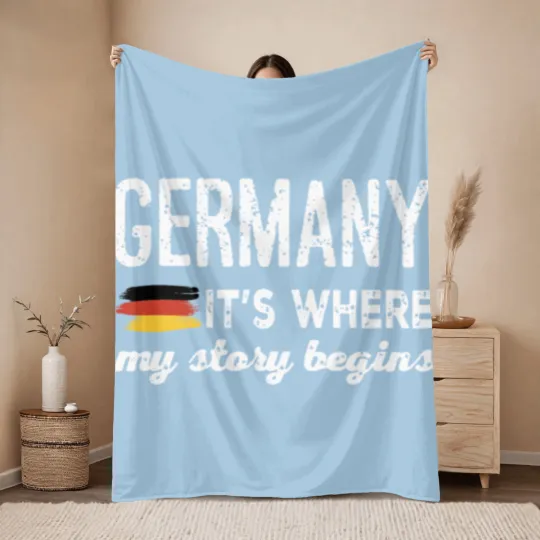 Discover Germany it is where my story begins germany Throw Blankets