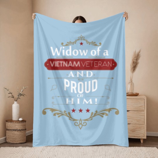 Discover Widow of a vietnam veteran and proud of him Throw Blankets