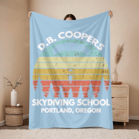 Discover D B Coopers Skydiving School Portland Oregon Funny Throw Blankets