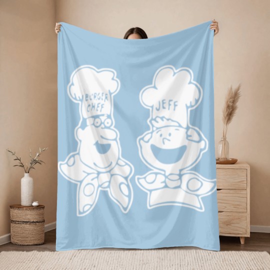 Discover Burger Chef And Jeff Throw Blankets Throw Blankets