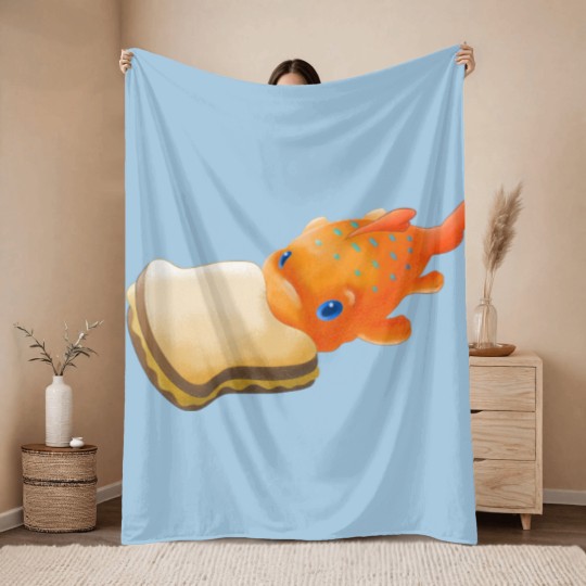 Discover Pudge the fish - Pudge The Fish - Throw Blankets