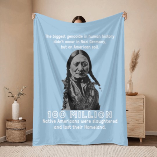 Discover sitting bull - Native American - Throw Blankets