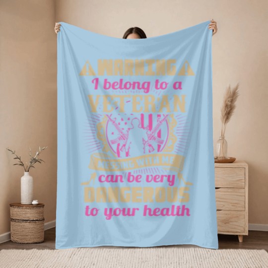 Discover Veteran wife - Veteran wife - i belong to a vete Throw Blankets