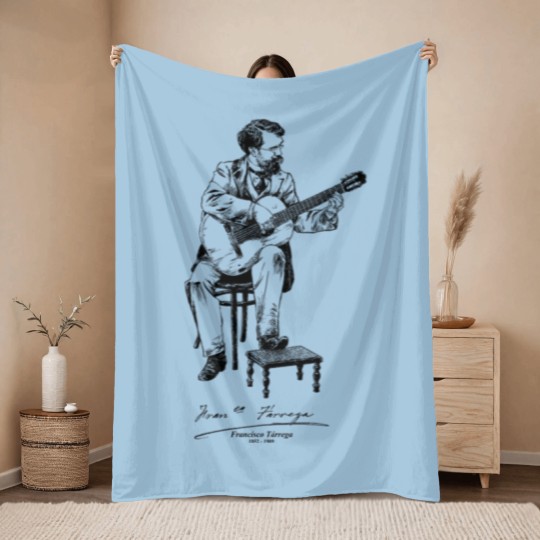Discover Francisco Tárrega-Spanish-classical guitar-Music Throw Blankets