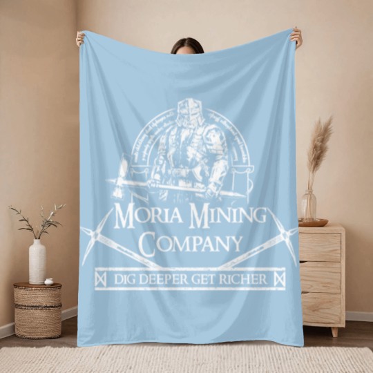 Discover MORIA MINING COMPANY - Lotrshirt - Throw Blankets